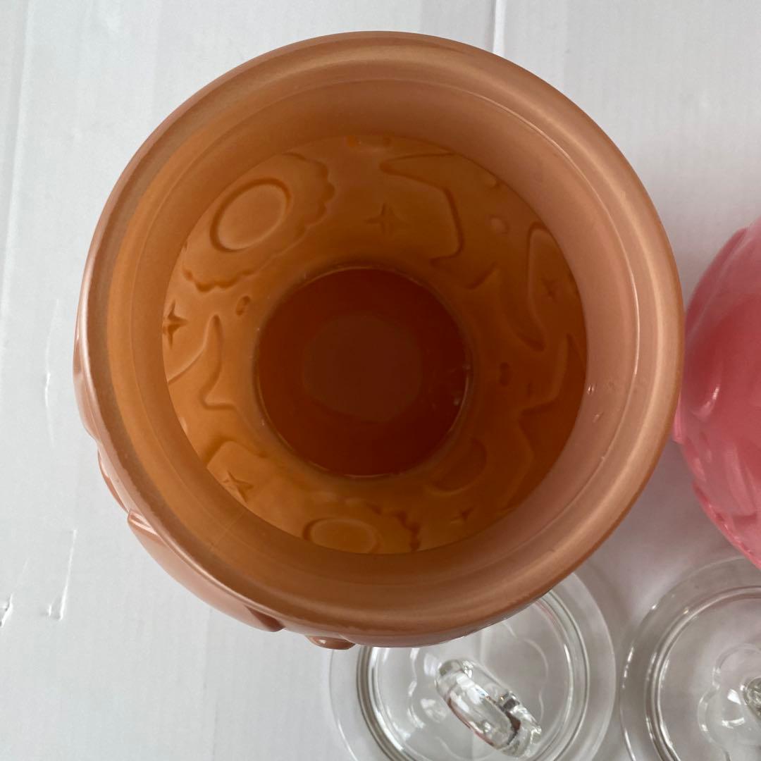 ヘーゼルアトラス　ブラウン・ピンク ガラスジャー2個セット　ヴィンテージ