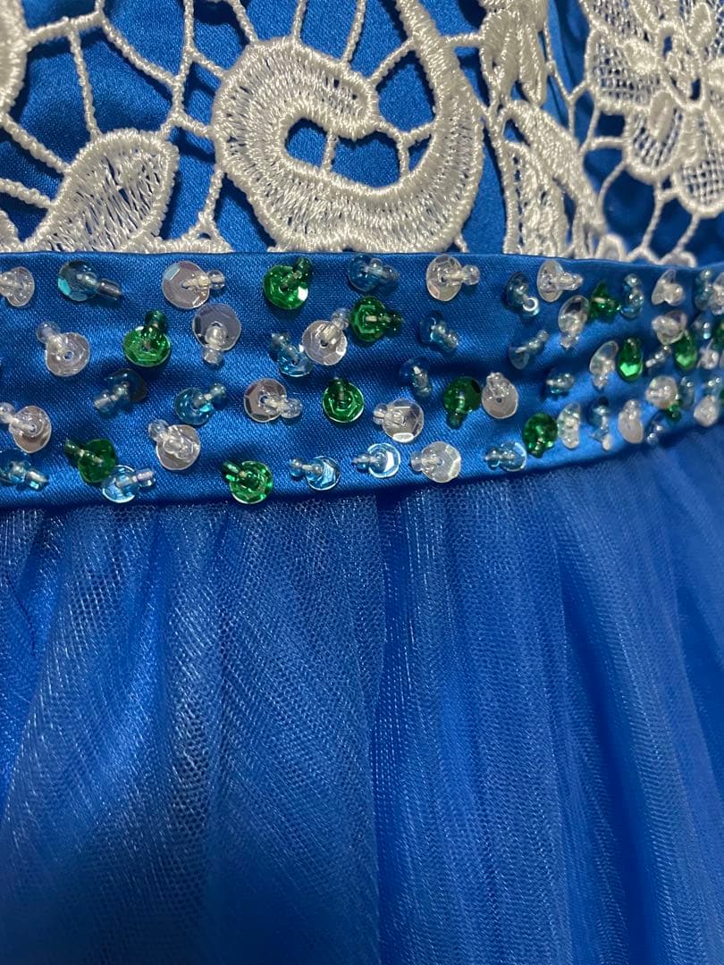 青いレースドレス（100cm~）