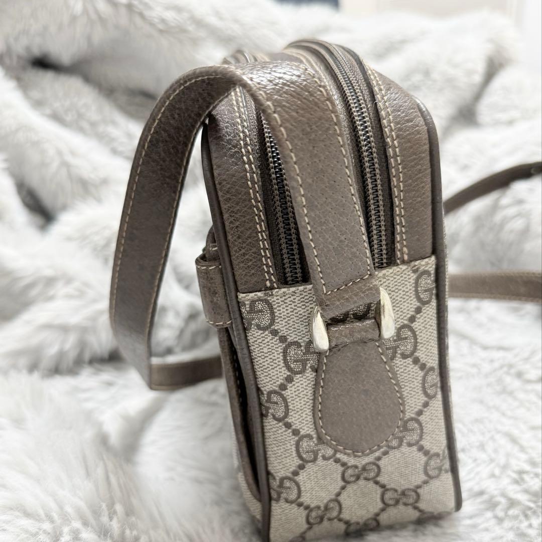 GUCCI GGスプリーム レザー　ロゴ　オールドグッチ　ショルダーバッグ