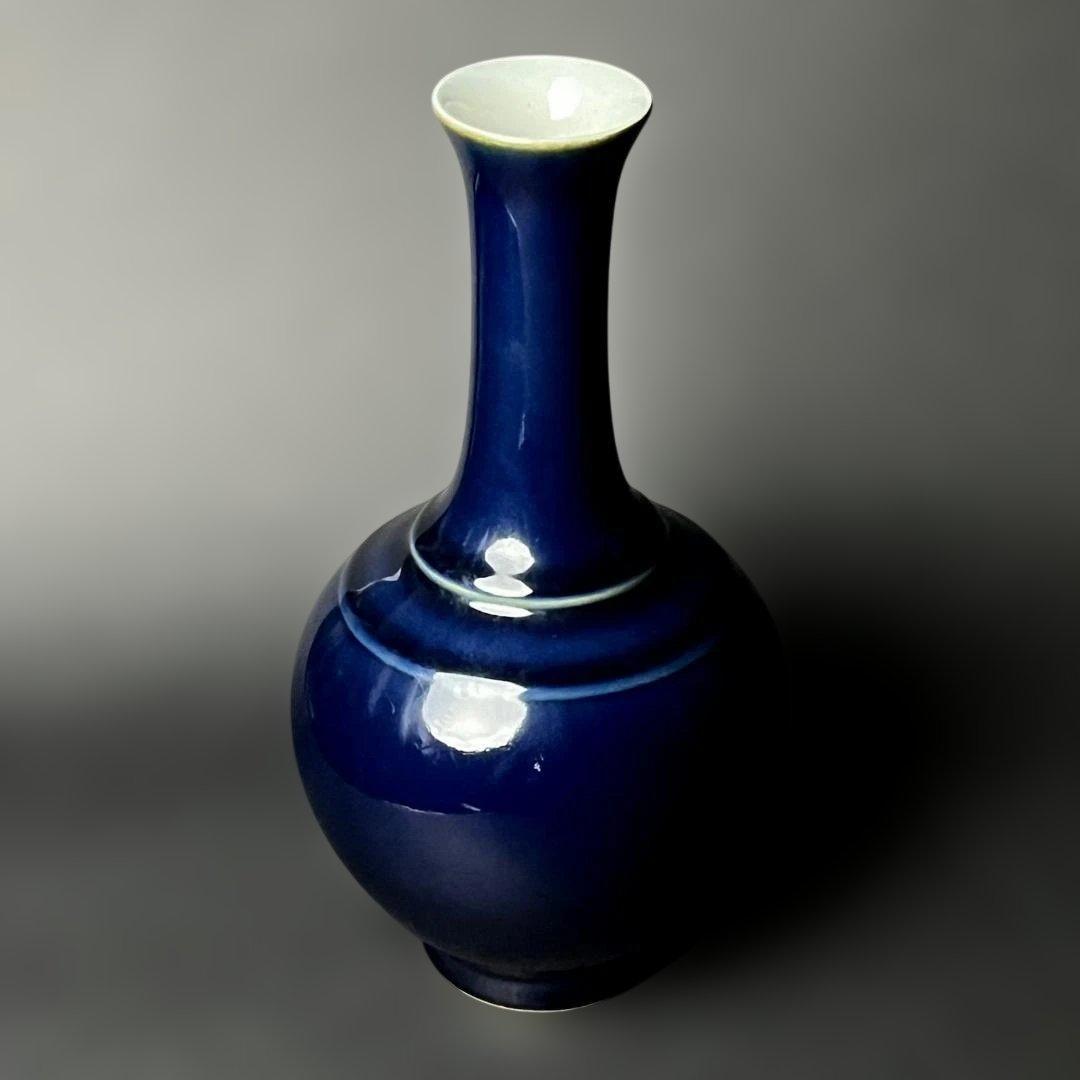 唐物 瑠璃釉瓶 大清康煕年製 款 中国美術 古玩 SH31