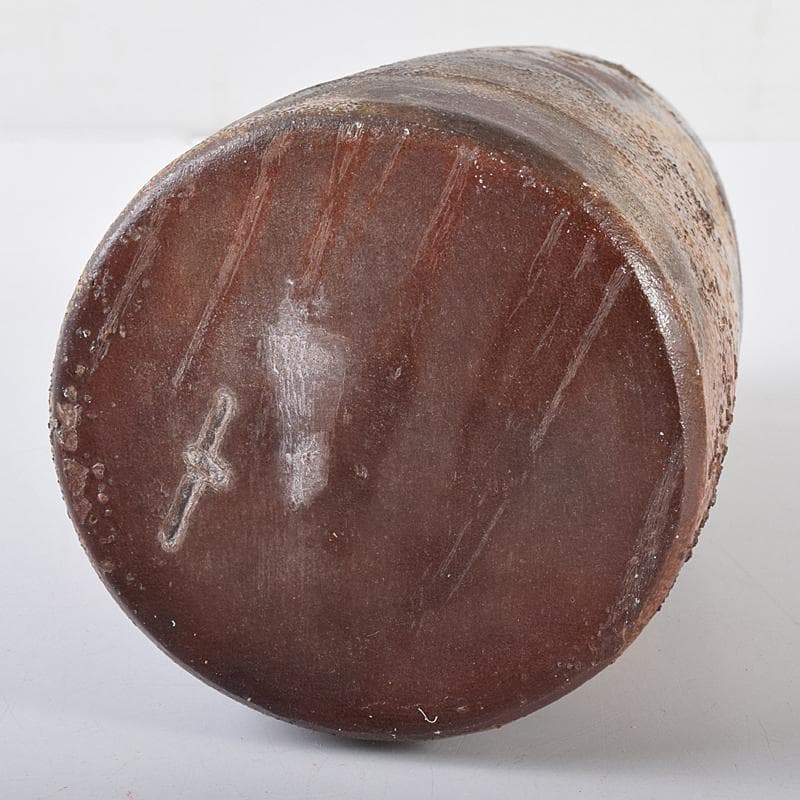 備前焼　人間国宝　金重陶陽作　花入　共箱　D　R7820