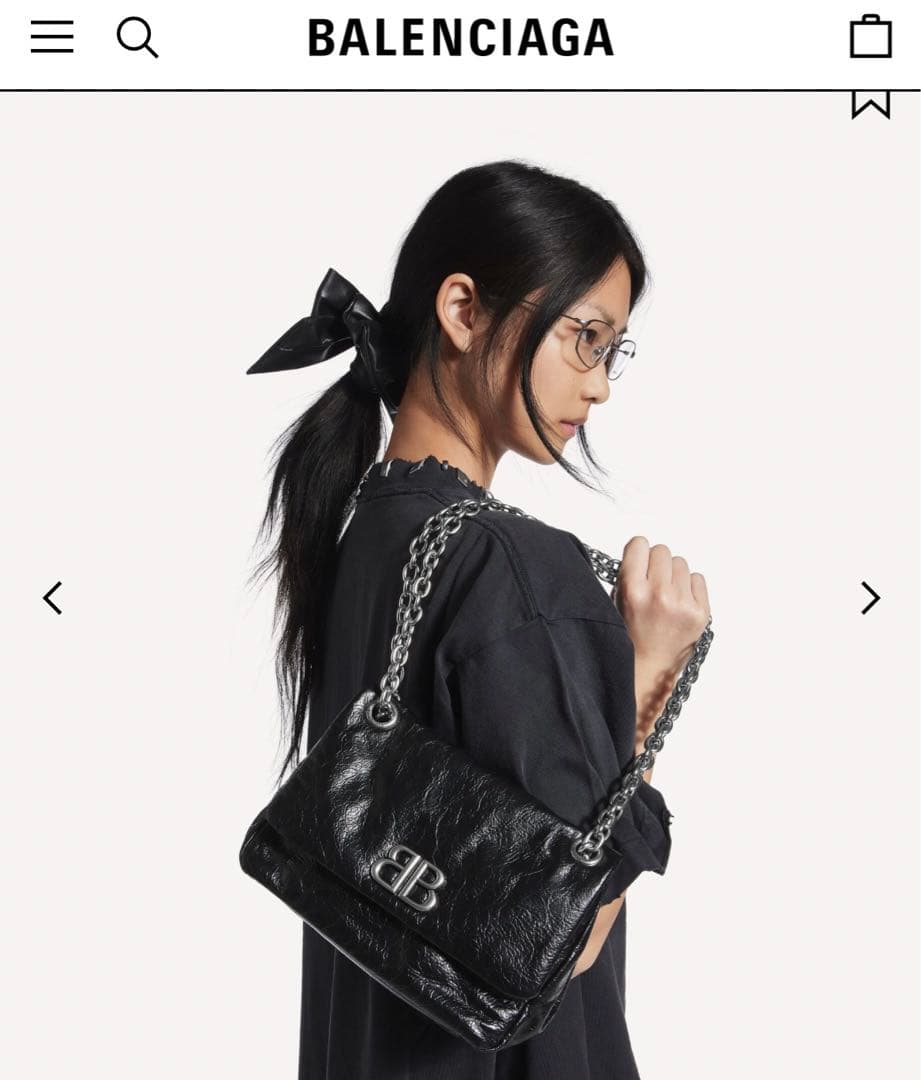 新品　バレンシアガ　ブラック の ウィメンズ MONACO バッグ ミニ