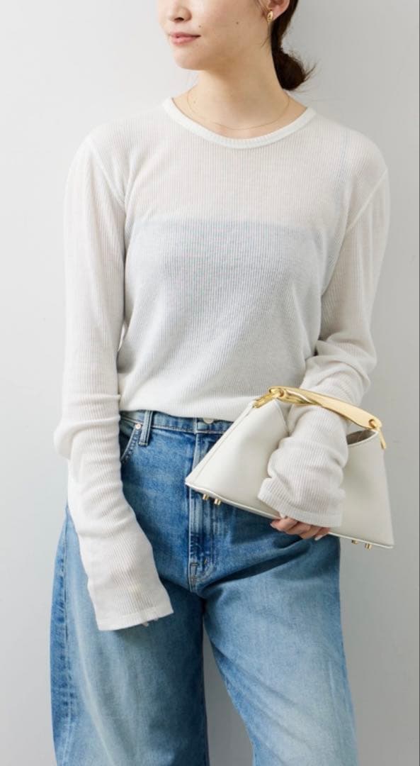 新品未使用Deuxieme Classeテレコ ロングスリーブ プルオーバー