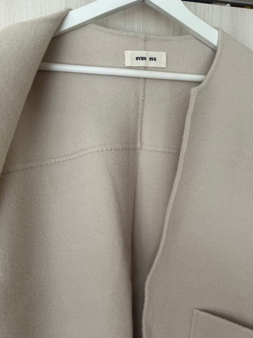 evam eva エヴァムエヴァ ウール リバーショート コート　サイズ2