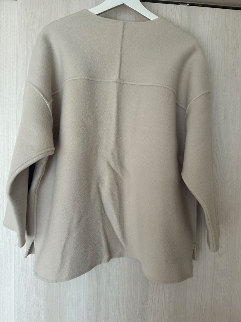 evam eva エヴァムエヴァ ウール リバーショート コート　サイズ2