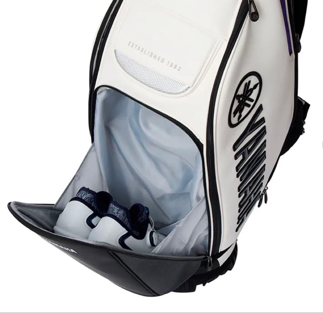 ヤマハ 2025プロレプリカモデルキャディバッグ　ホワイト×ブラック