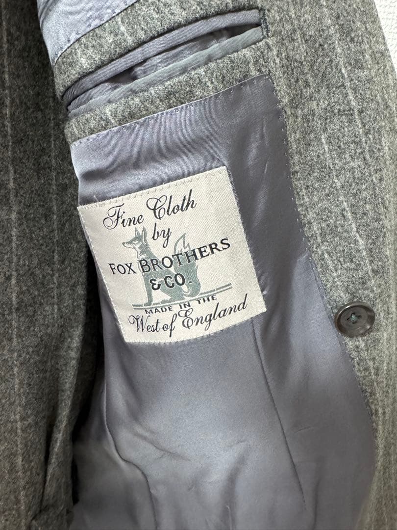 guji RING JACKET FOXミディアムグレーダブルスーツ 46美品