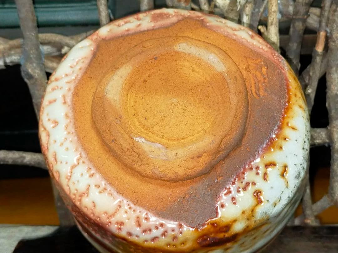 ♥美濃焼♥　志野　茶碗　②　在銘　茶道具　骨董　古玩