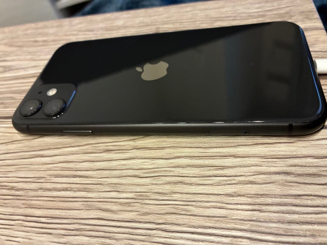 【美品】Apple iPhone 11 ブラック　本体（未使用ケーブル付）