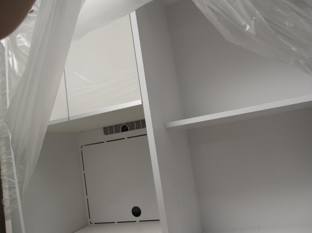 名古屋市等送料無料★オープン食器棚 120レンジボード ディーノWH 未使用品