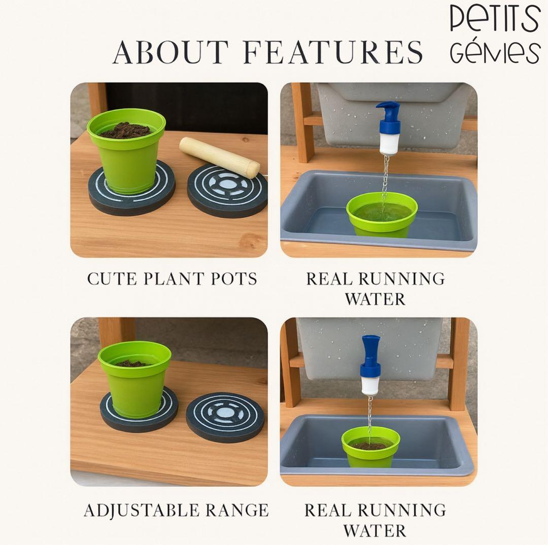 PETITS GÉNIES マッドキッチン 屋外おままごと水遊び 泥遊びガーデン