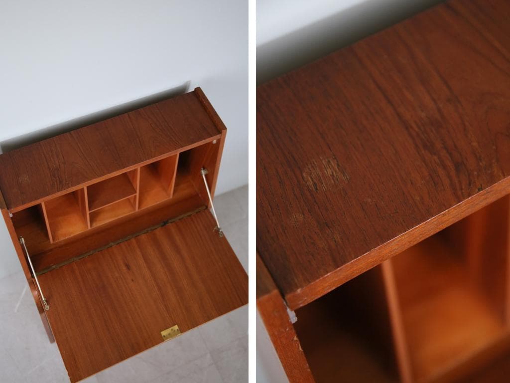 英国アンティークチーク古木ライティングビューロー/木製デスク/勉強机92-265