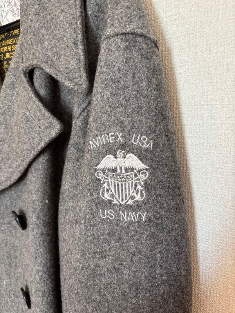 AVIREX グレー ピーコート VA-35