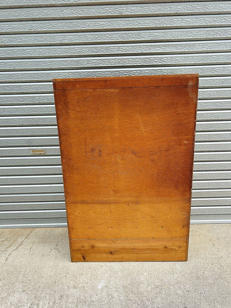 稀少/古道具/レトロ/木製/ガラス棚/棚/キャビネット/小引き出し/店舗什器