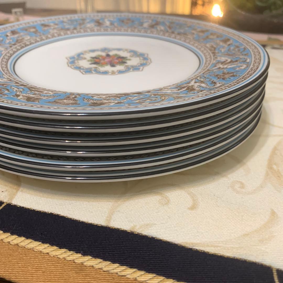 ウェッジウッド フロレンティーン　ターコイズ　17.5cmケーキプレート6枚