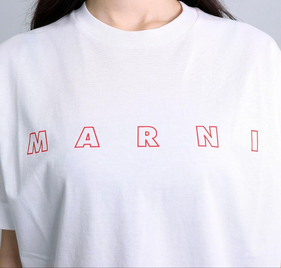 【新品】大人もOK! MARNI ロゴ Tシャツ 14Y ホワイト