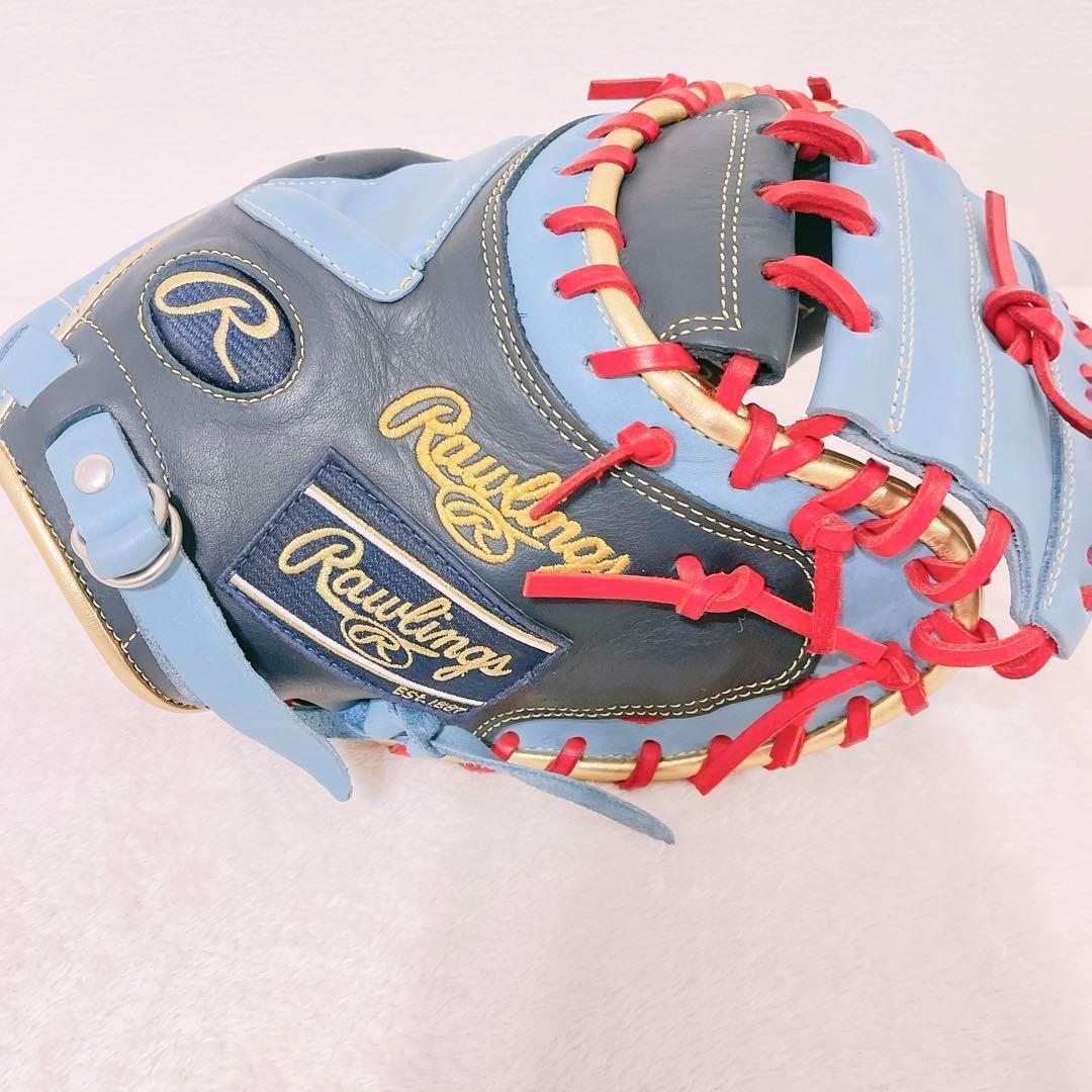 即戦力❣️ 型付き 美品 キャッチャーミット 右投げ 革 オリジナル かっこいい★