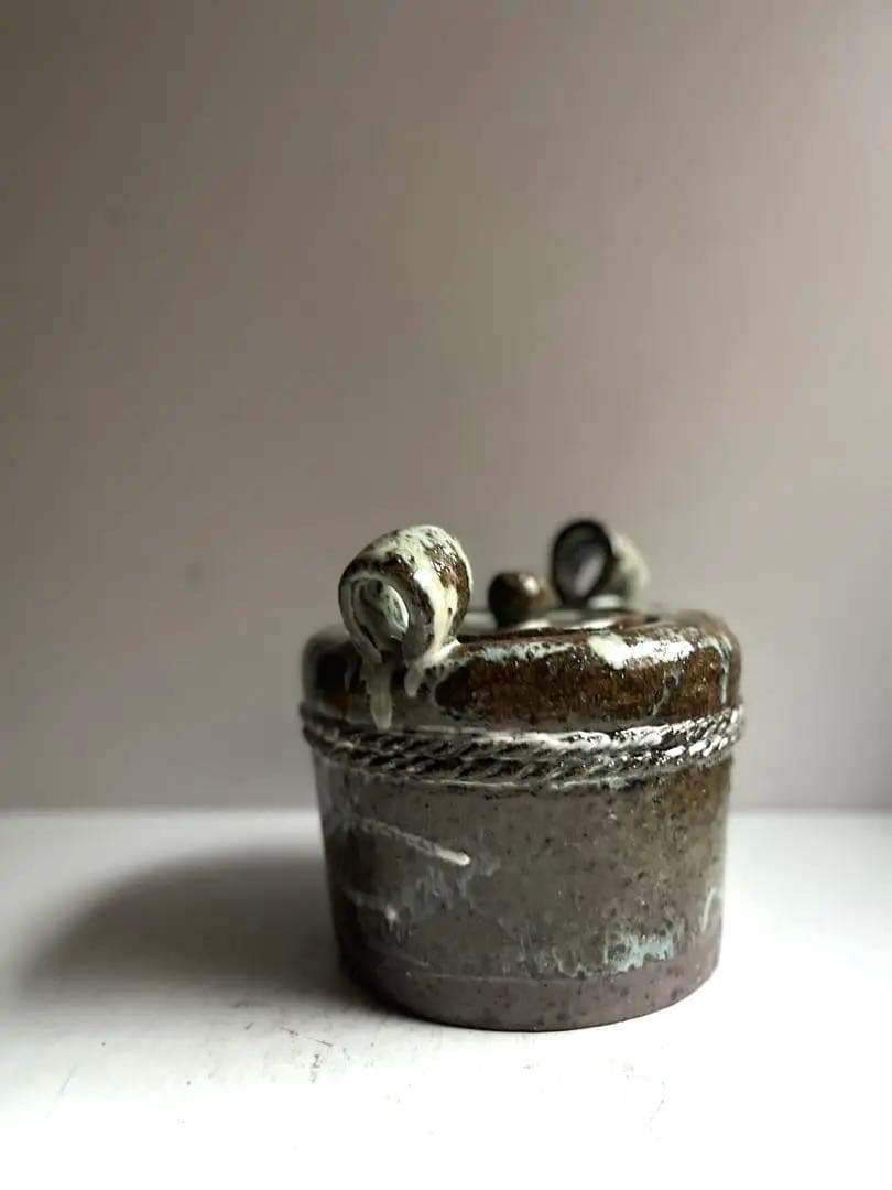 393 田中佐次郎 山瀬窯 斑唐津 水指 唐津焼 茶道 茶道具 未使用 希少