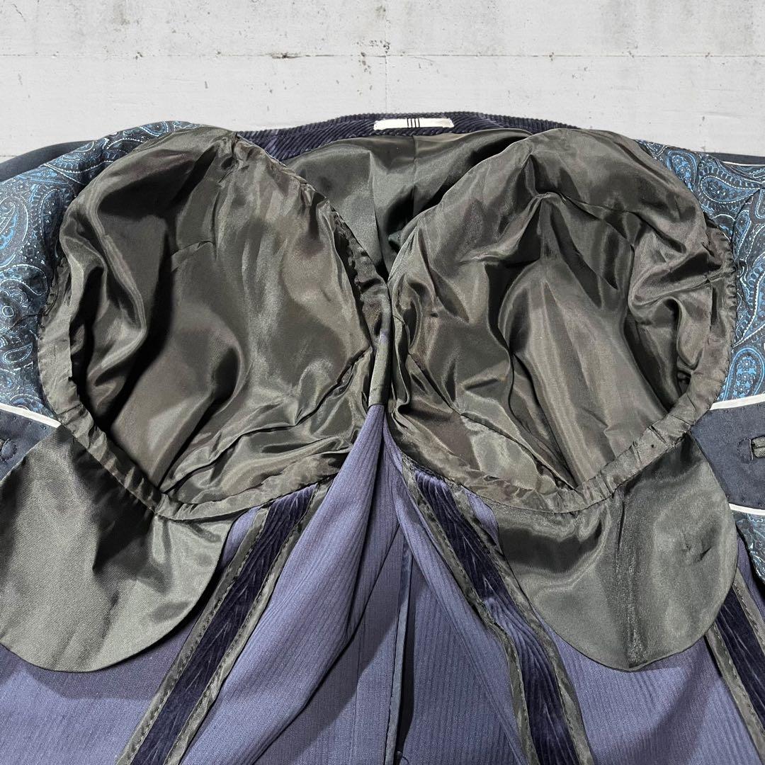 未使用級 スーツセレクト セットアップ スーツ コーデュロイ ペイズリー柄