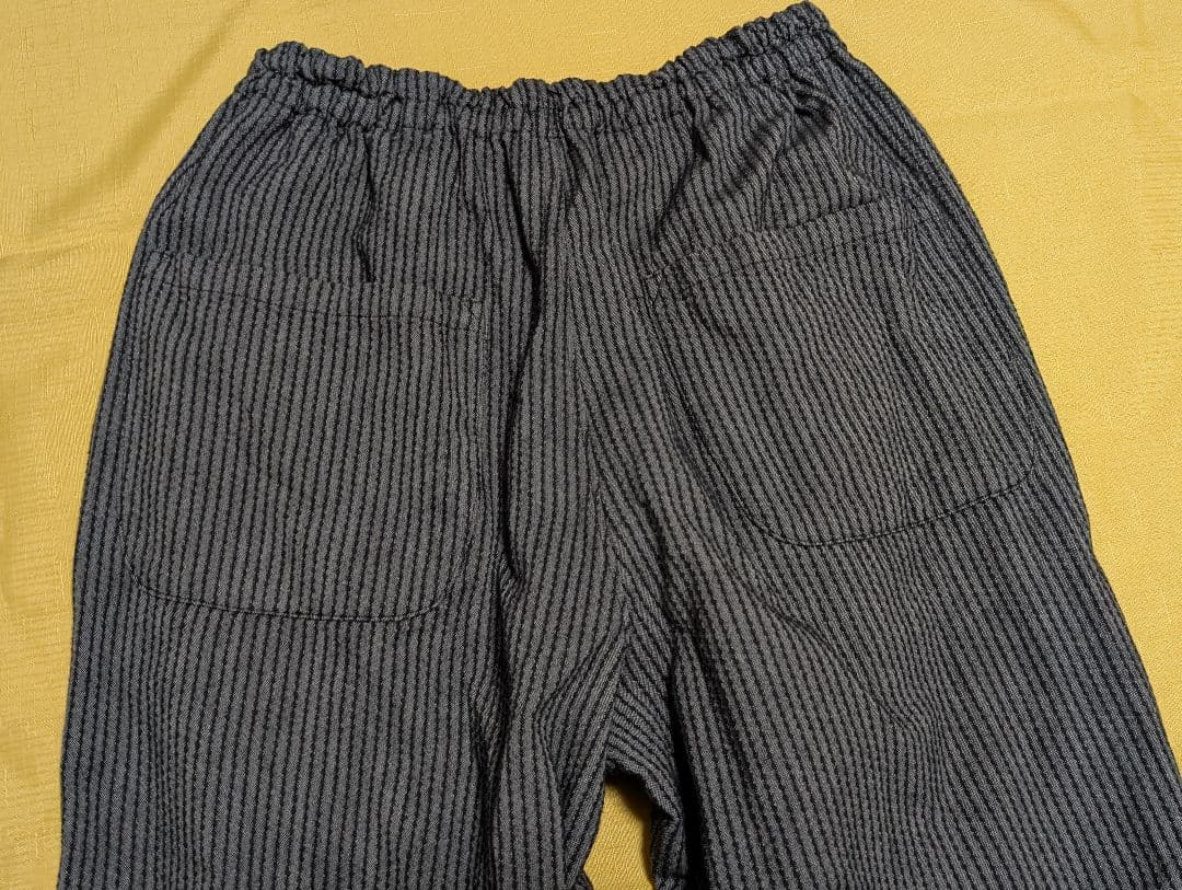 UZUIRO よろけ縞一本刺し子 スッキリサルエルパンツ