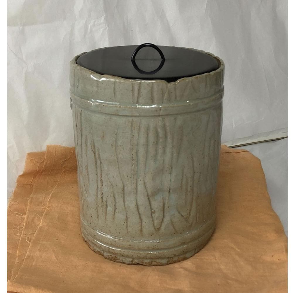 e2786 赤膚焼 奥田木白 水指 合わせ箱 赤膚山 茶道具