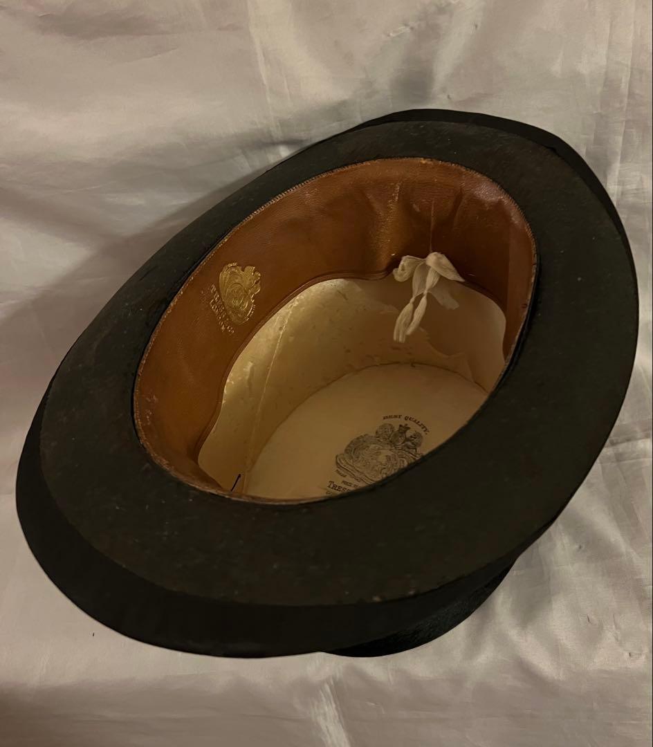 シルクハット イギリス製 ヴィンテージ ハット 美品 アンティーク