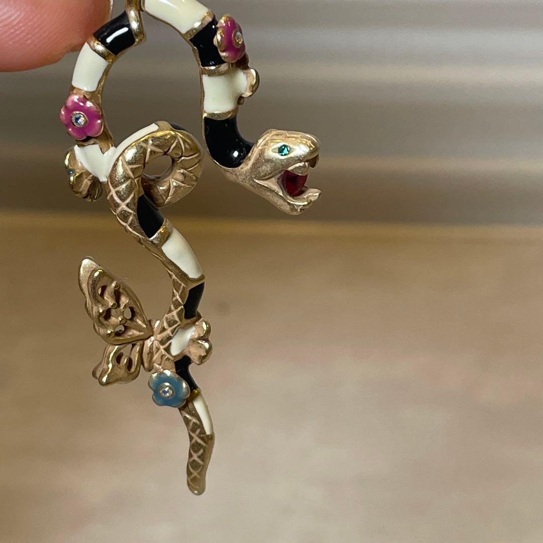 美品 アナスイ エデン 蛇 ピアス 干支