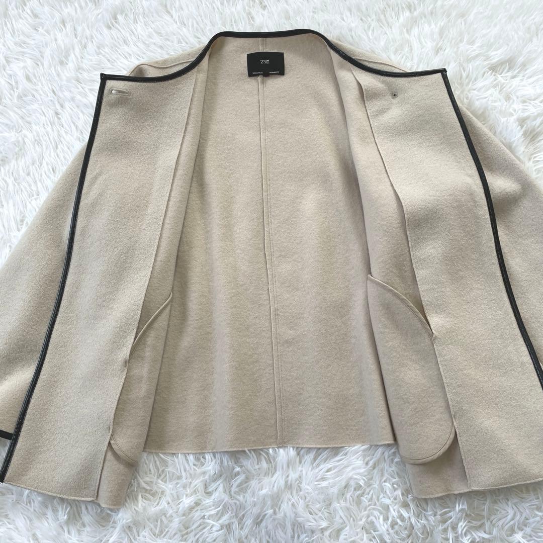 23区 コンプレストパイル ノーカラー アウター 32