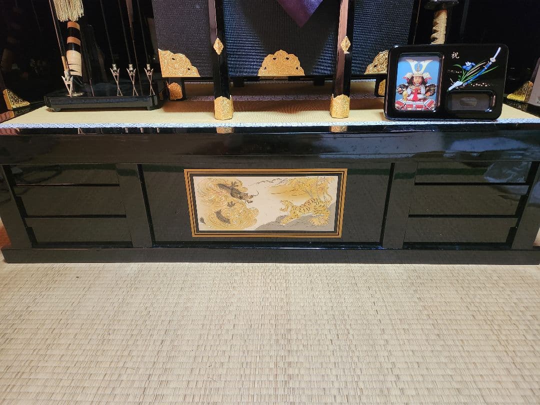 五月人形　兜　飾り台　弓矢刀　屏風　弓太刀飾り　こどもの日　武者　刀　日本