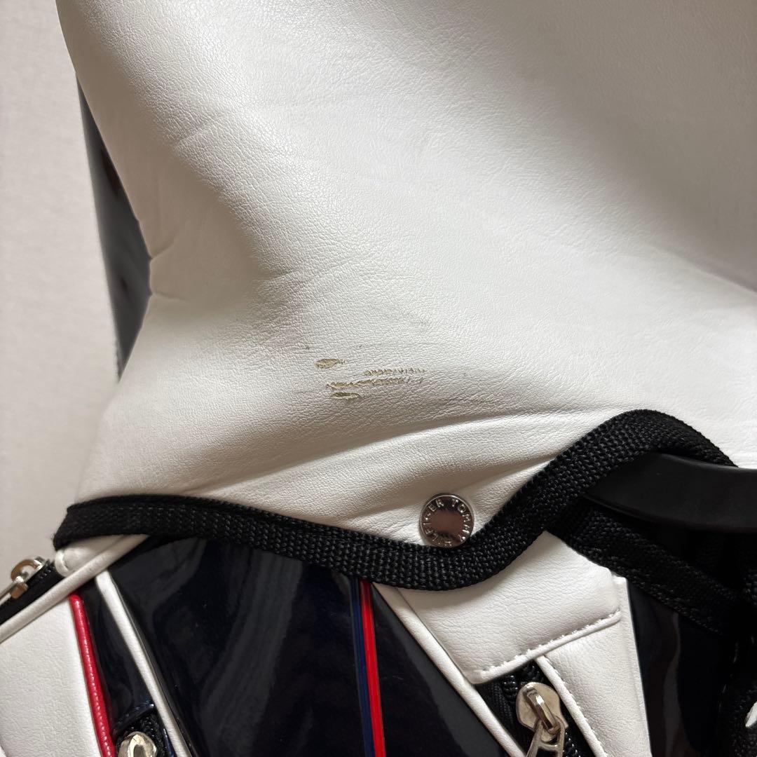   キャディバッグ ホワイト/ブルー/レッド