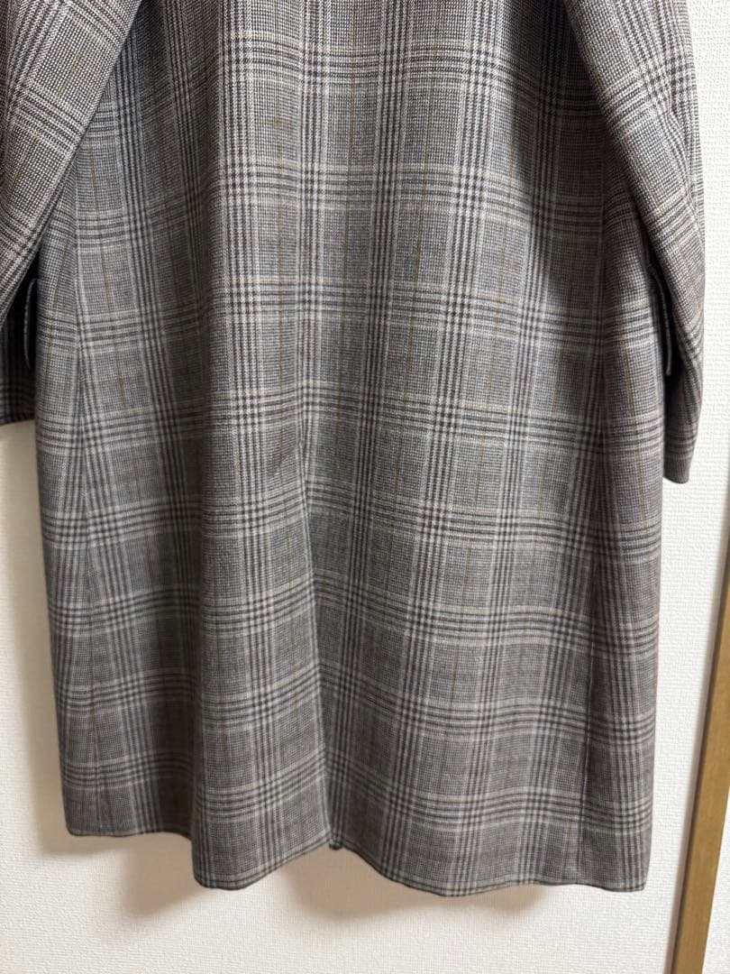 ジャケット・アウター AURALEE 17aw DOUBLE FACE CHECK LONG COAT