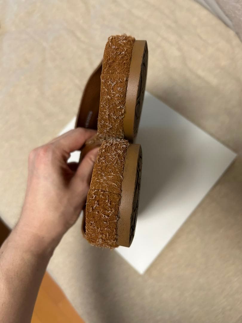 【美品】LOEWE ブラッシュスエードサンダル 41