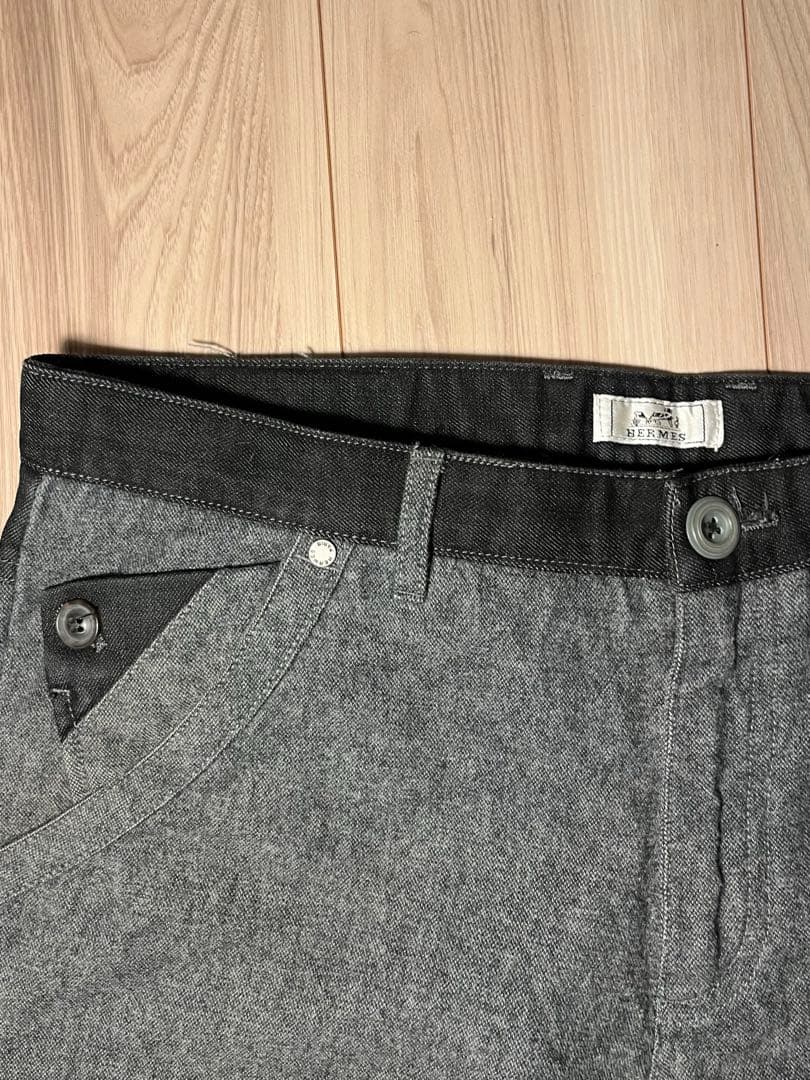 HERMÈS PARIS エルメス ウールスラックス フランス製 ヴィンテージ