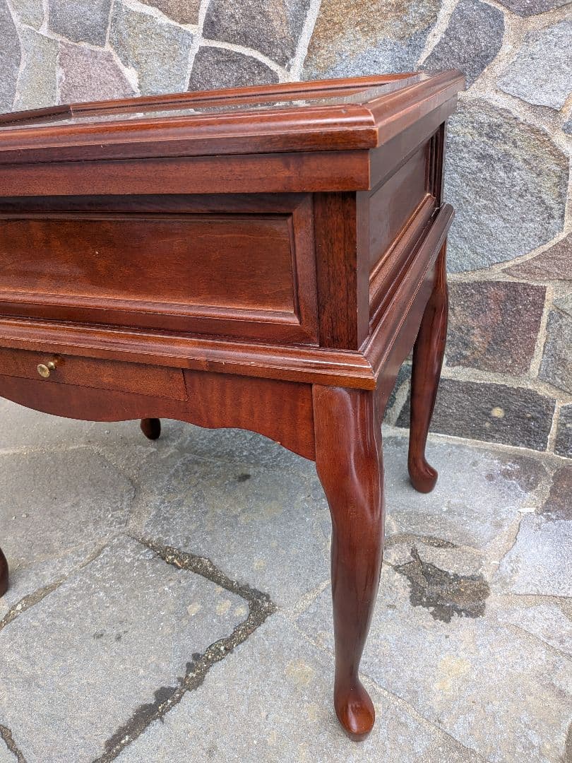 猫脚ガラスディスプレイテーブル ショーケース　最終値下げ