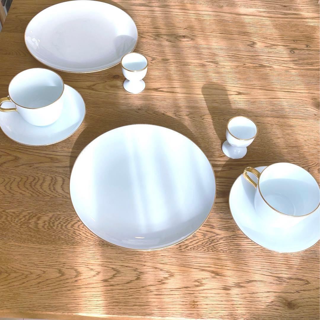 ★新品未使用 ペアセット★大倉陶園 カップ＆ソーサー デザート皿 エッグスタンド