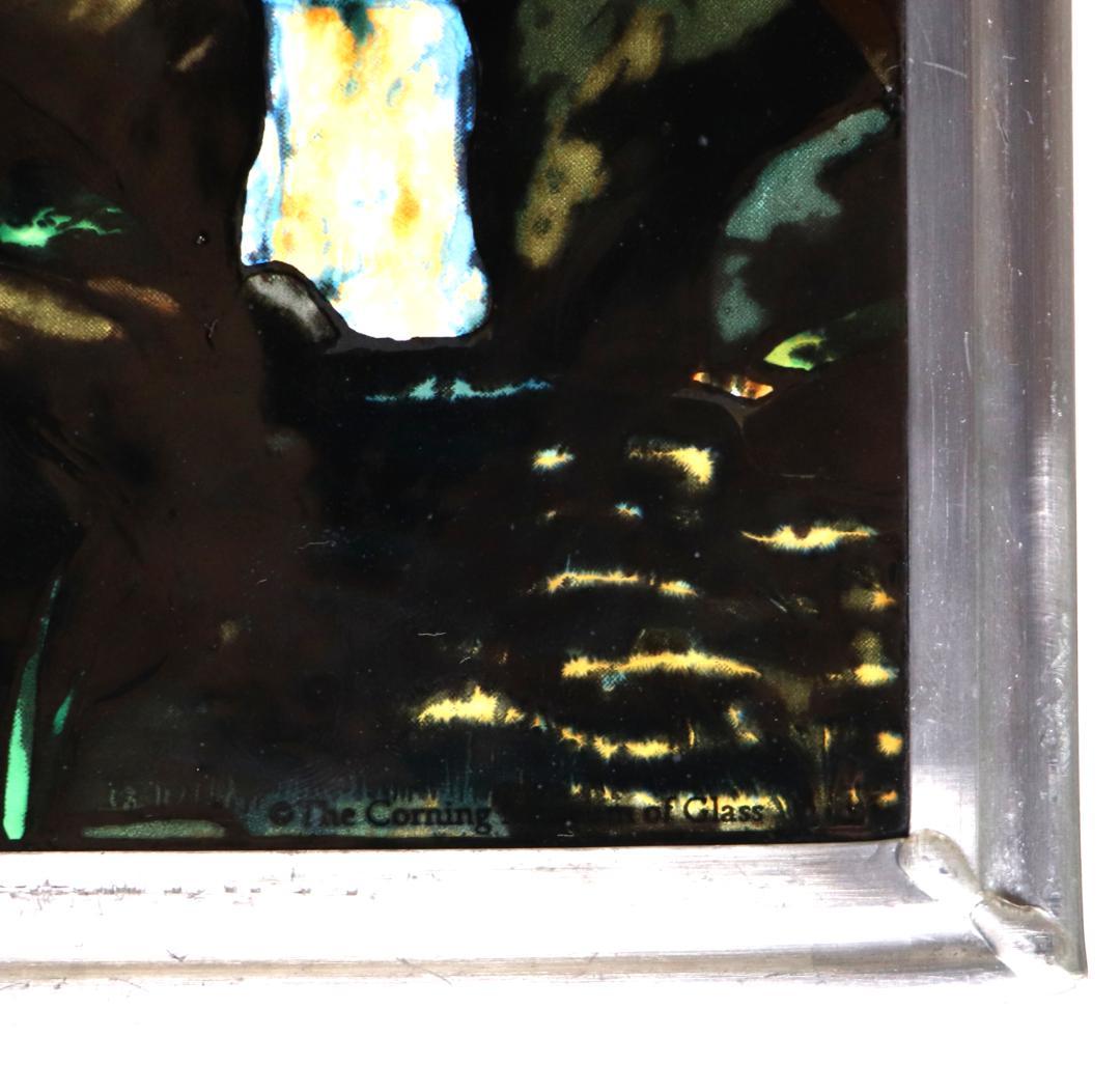 ティファニー ヴィンテージ ステンドグラス 縦長大型 コーニングガラス美術館 秋