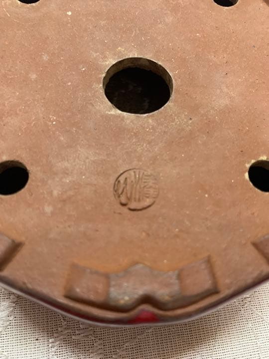 燿山　赤　丸　盆栽鉢