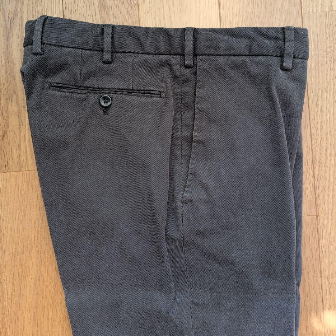 インコテックス　ダークグレー チノパン size48 ダブル仕上げ