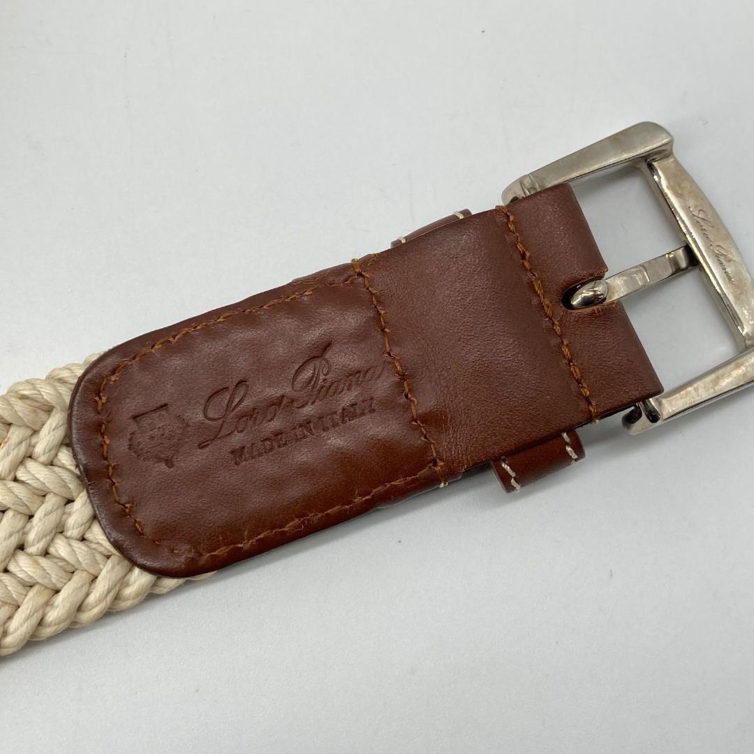 17157✨美品✨ロロピアーナ ベルト 編み込み レザー