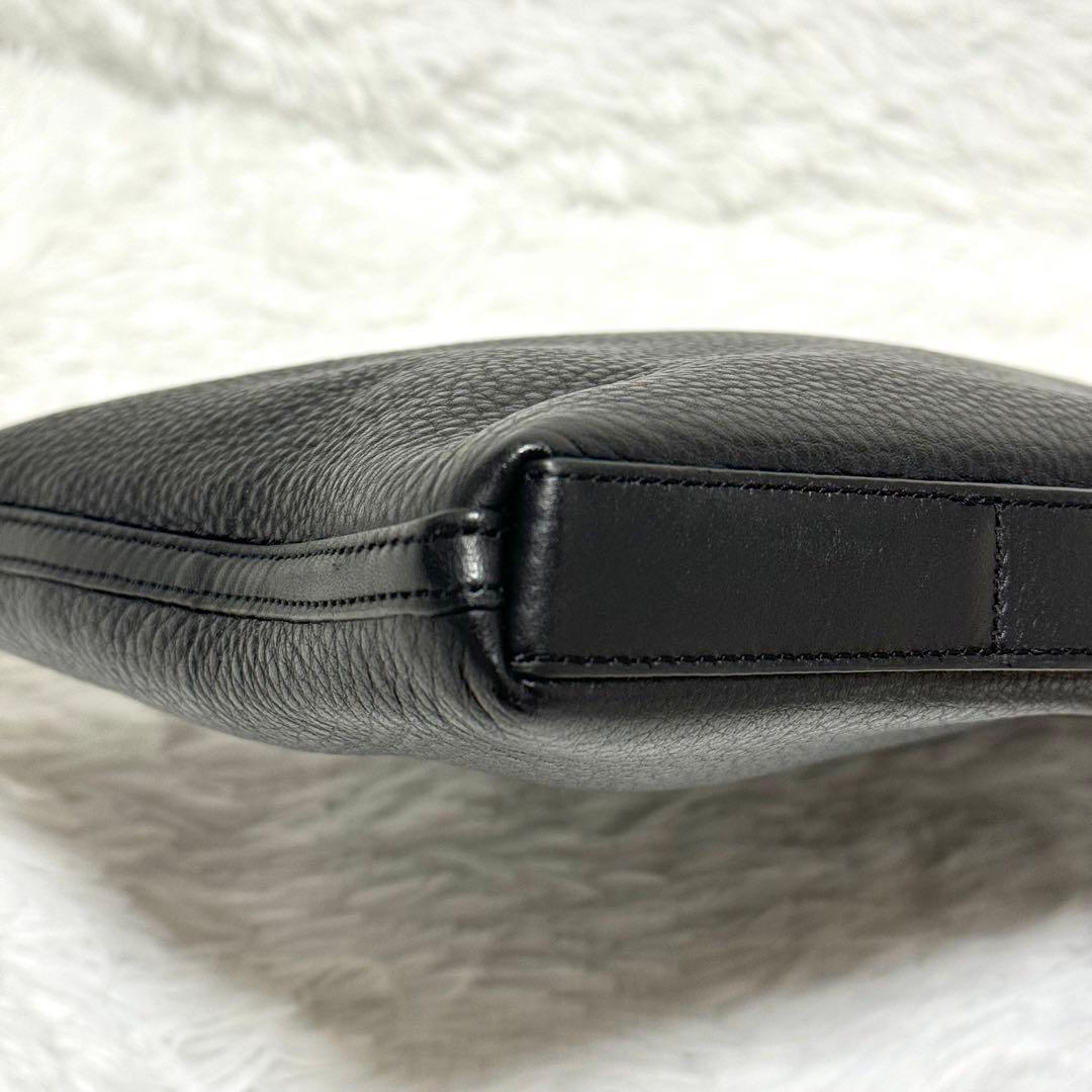 美品✨ ポールスミス 2way クラッチバッグ マルチストライプ シボ革 黒