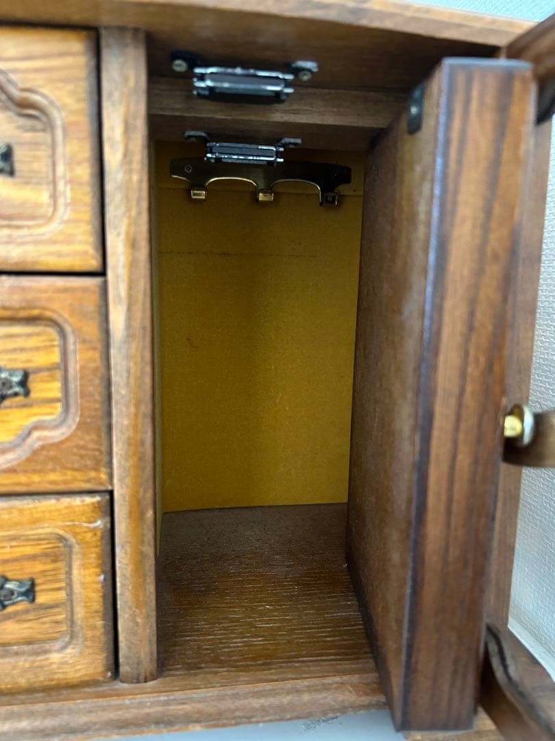 木製ジュエリーボックス☆アクセサリーケース☆小物入れオルゴール付き☆アンティーク