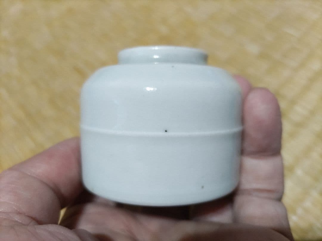 古伊万里　白磁　胴紐　小型　猪口　無傷