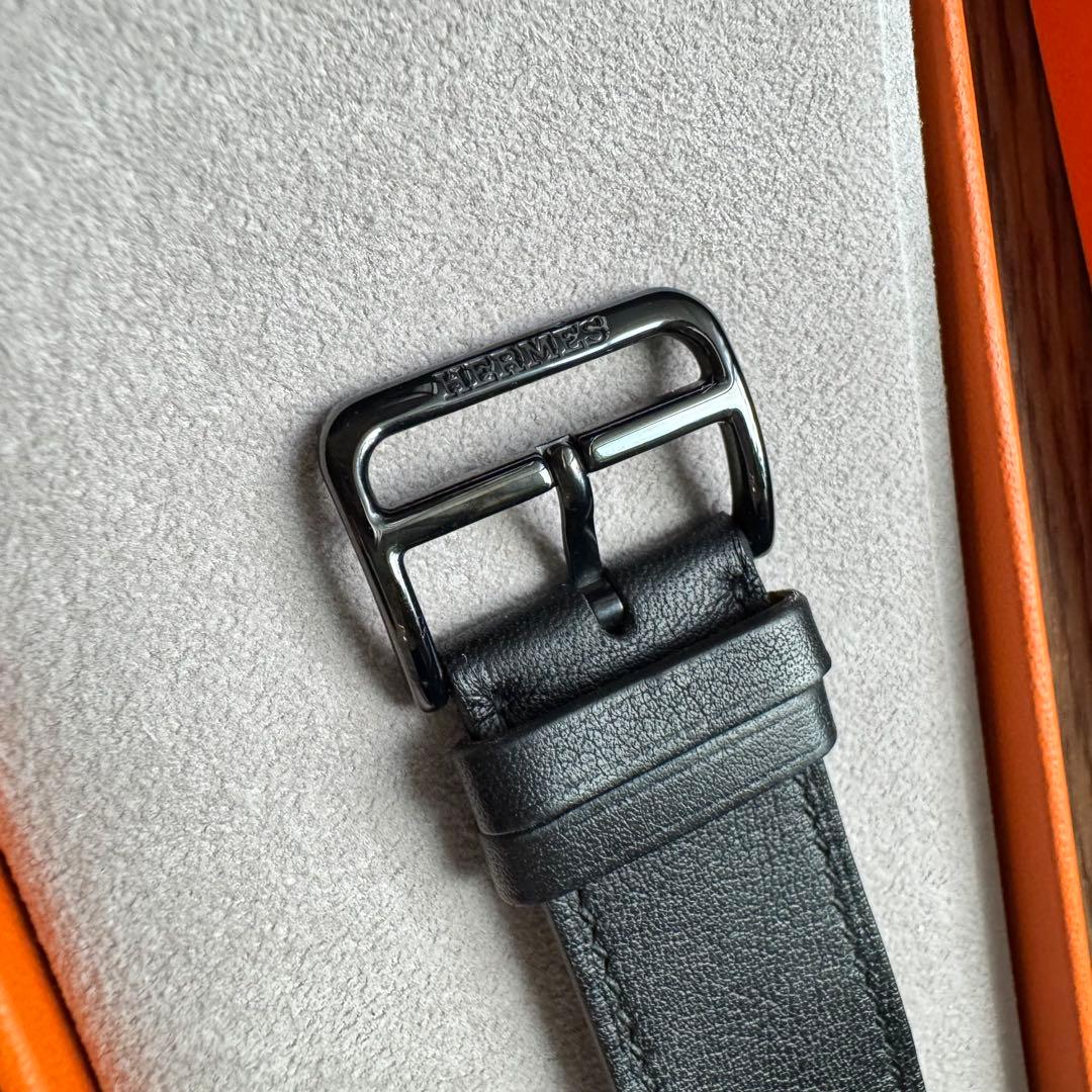 2400 美品　Apple Watch エルメス　ブラック　レザー　シングル