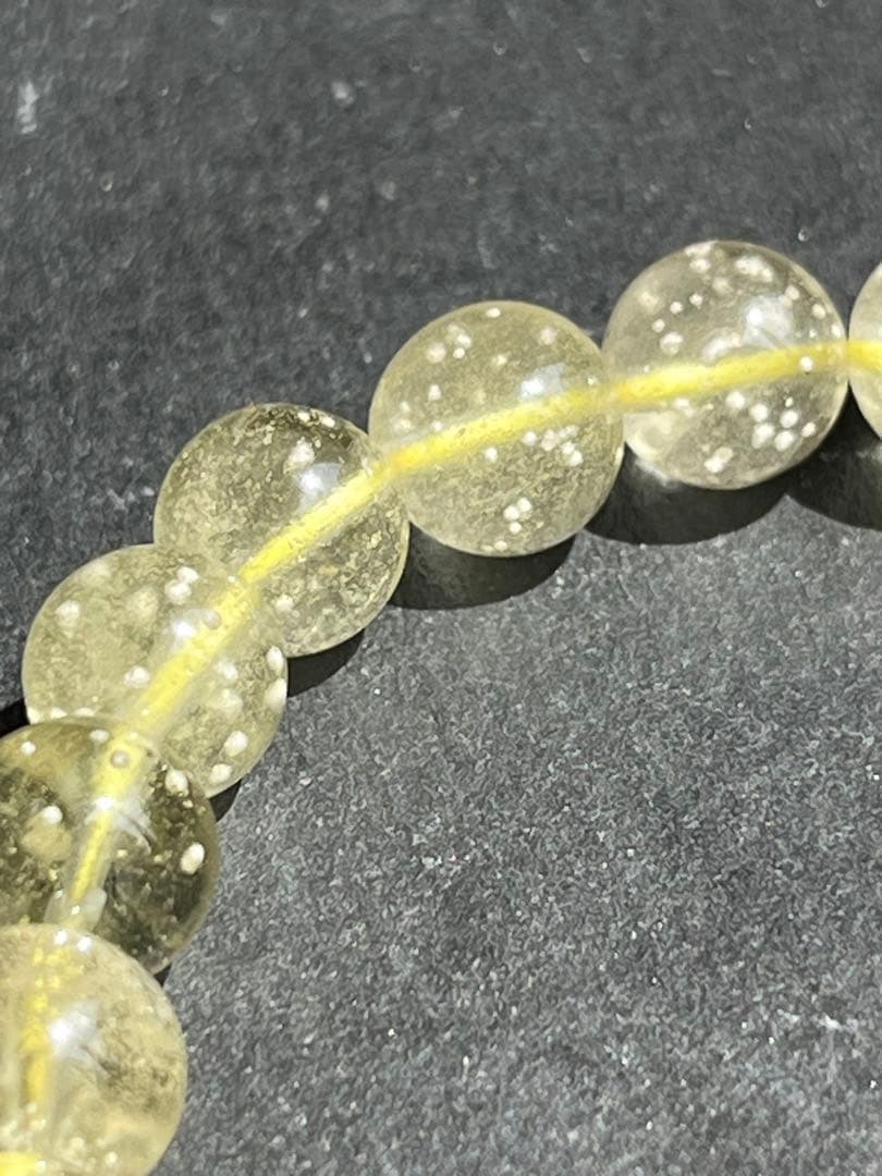 鑑別書付き　リビアングラス　8.4〜8.6㎜　ブレスレッ　№4