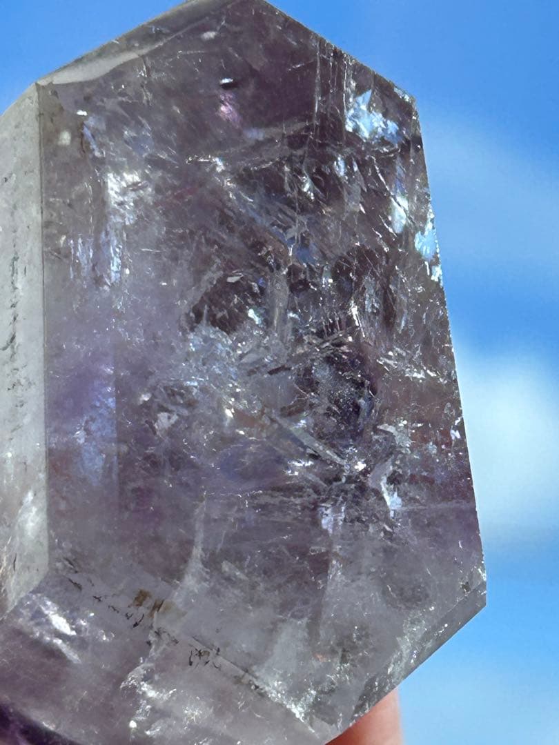 ファントムアメジスト　ミニタワー　天然石　置物