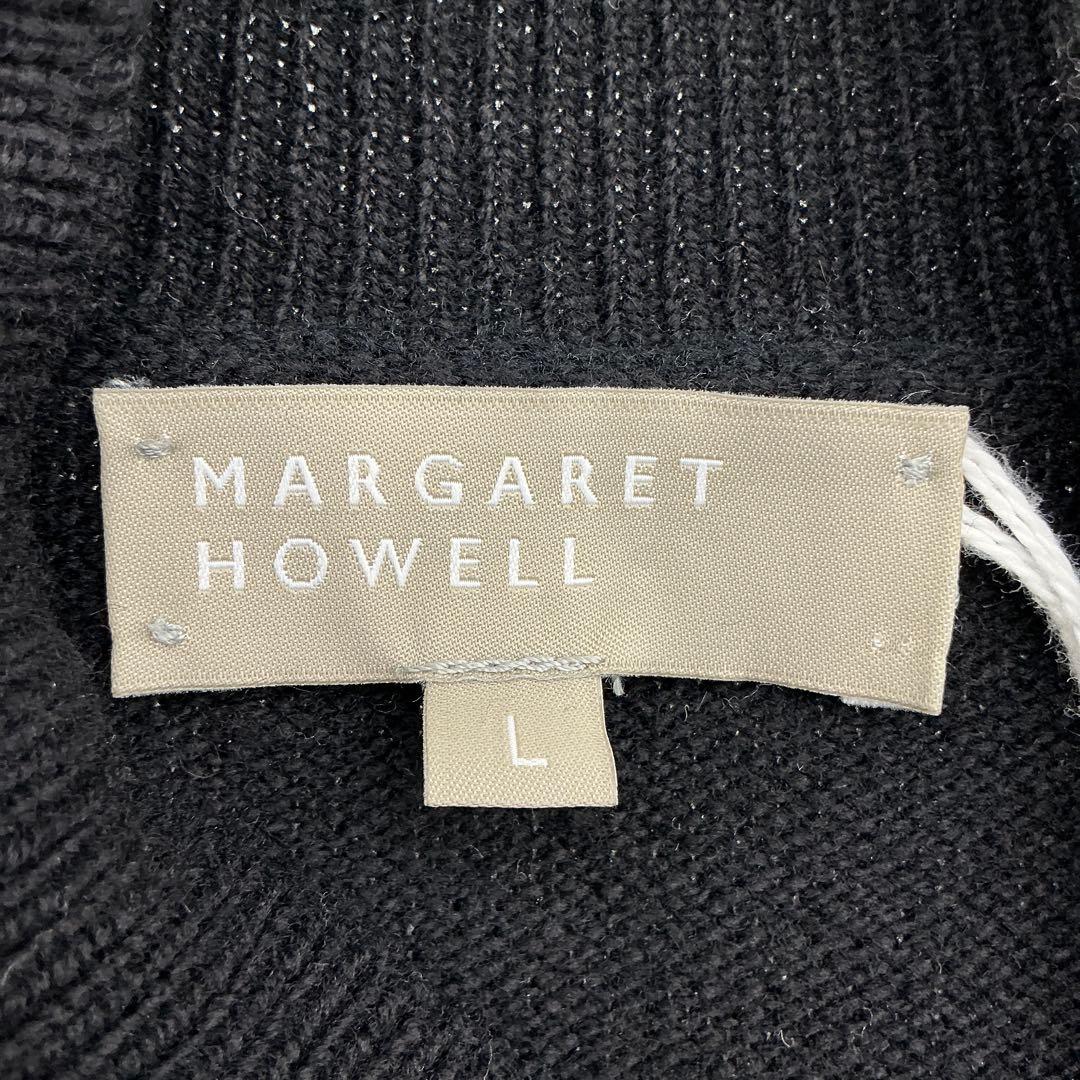 MARGARET HOWELL モックネック スイッチングウールニット