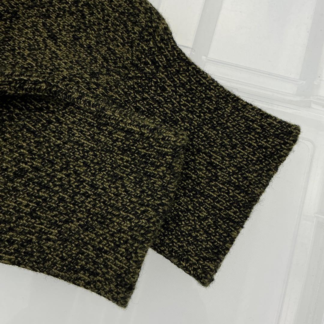 MARGARET HOWELL モックネック スイッチングウールニット