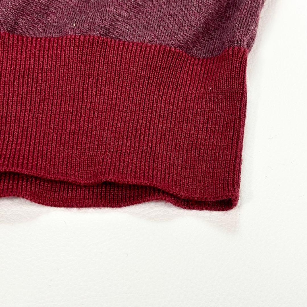 美品✨LOUIS VUITTON ニット カシミヤ混 刺繍ロゴ ボルドー