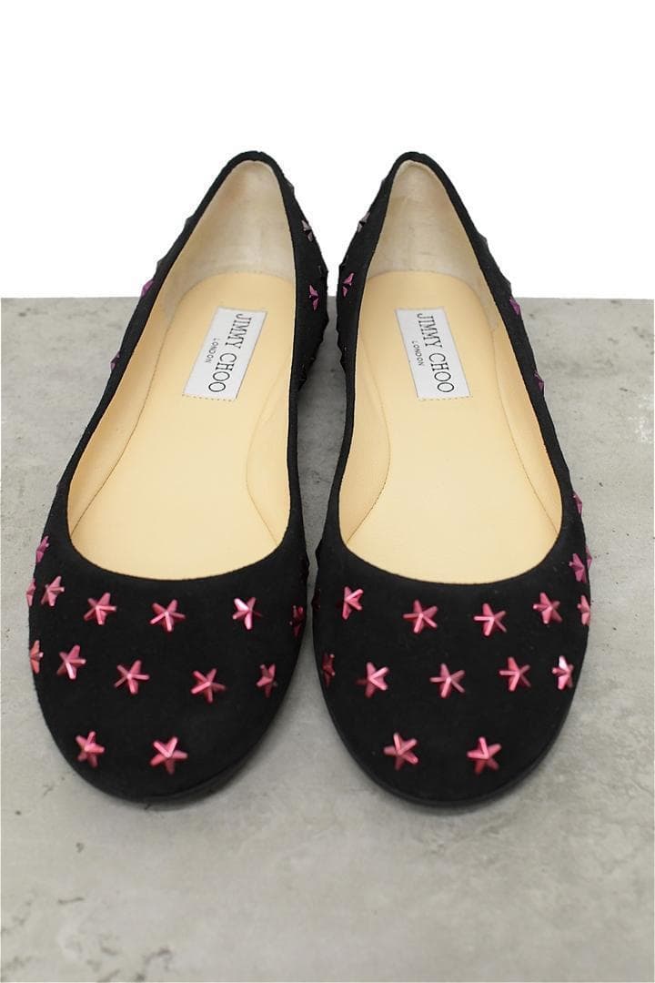 HGDX226/美品 JIMMY CHOO フラットシューズ スタッズ 35