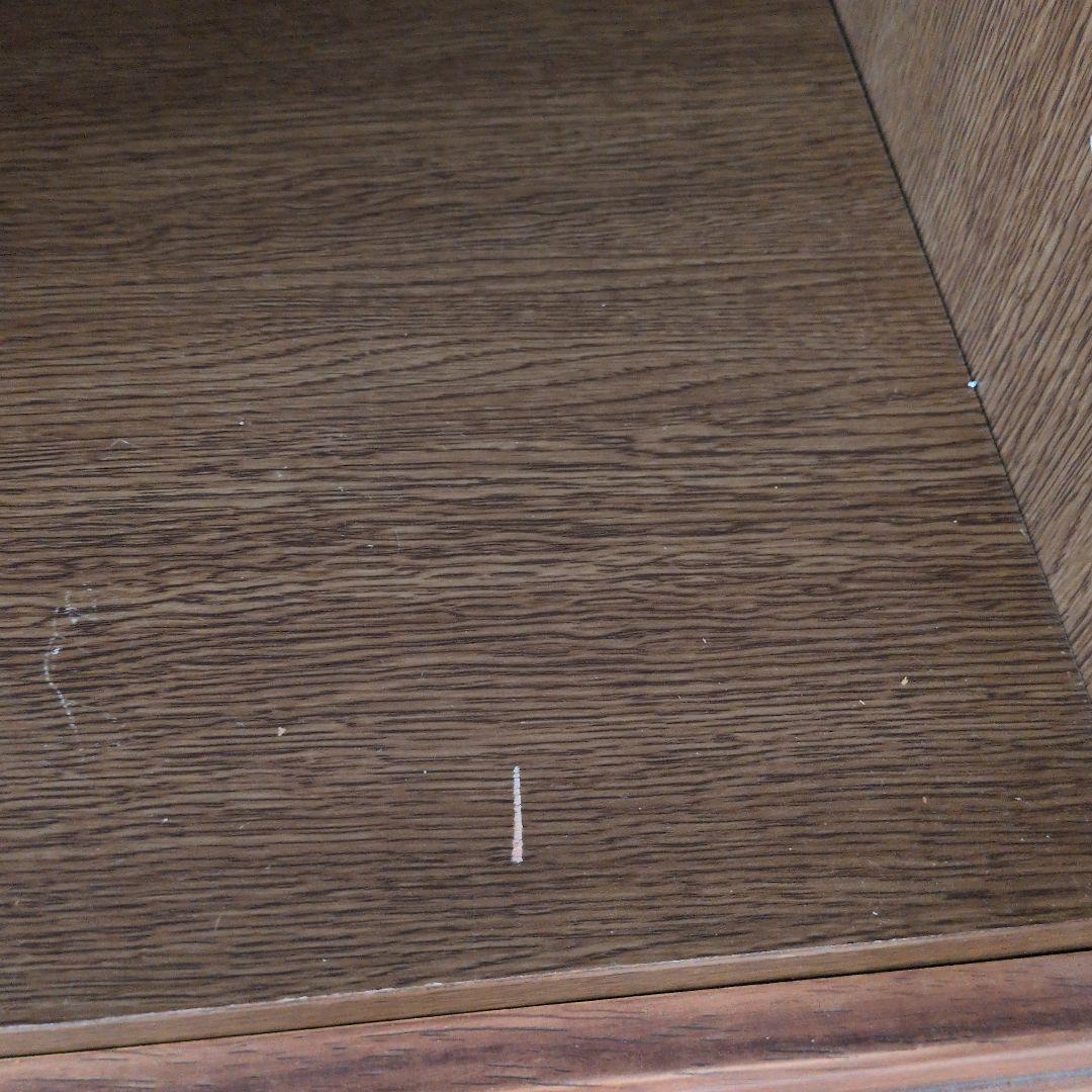 ブラウン ガラス扉本棚